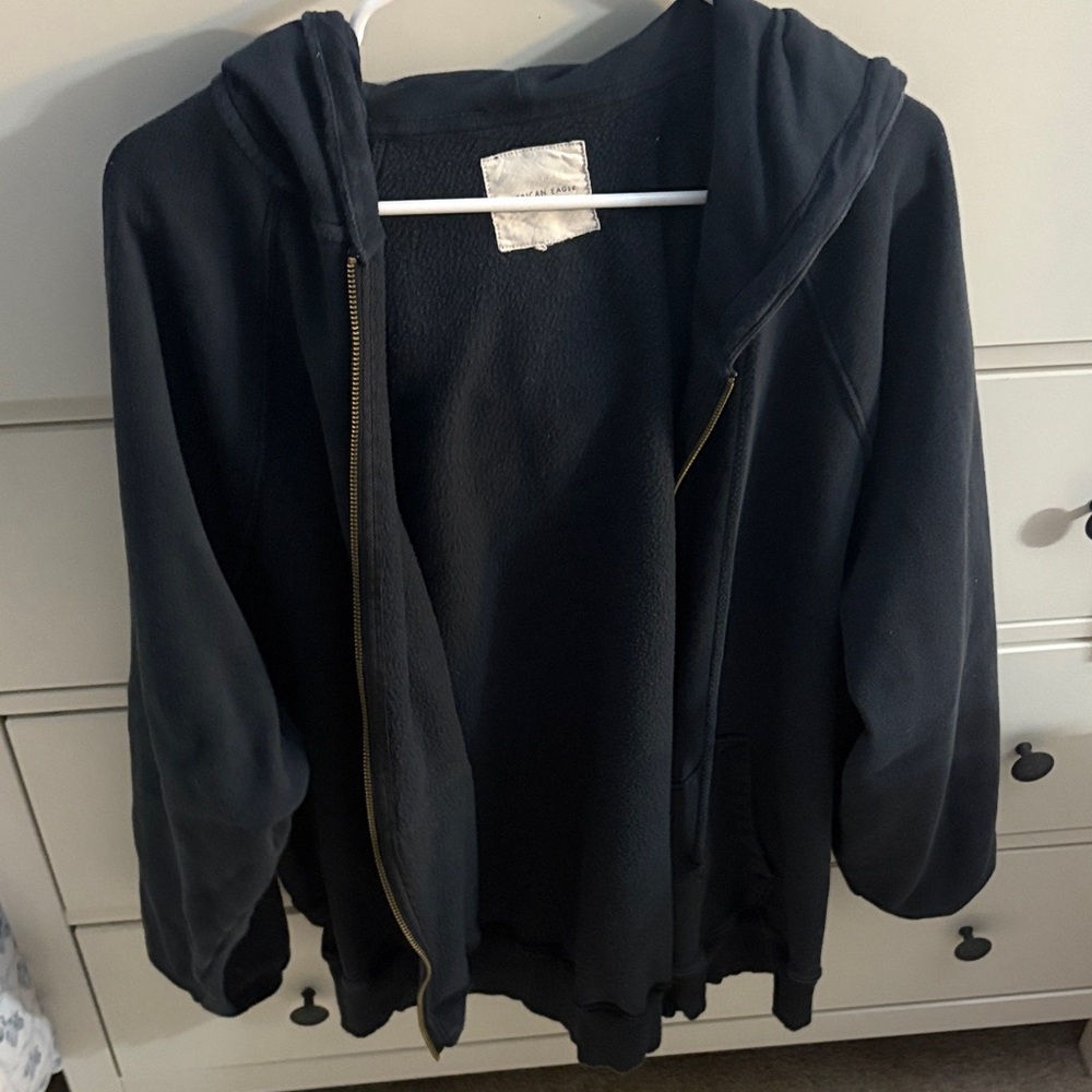 American Eagle Navy Zip-Up Hoodie